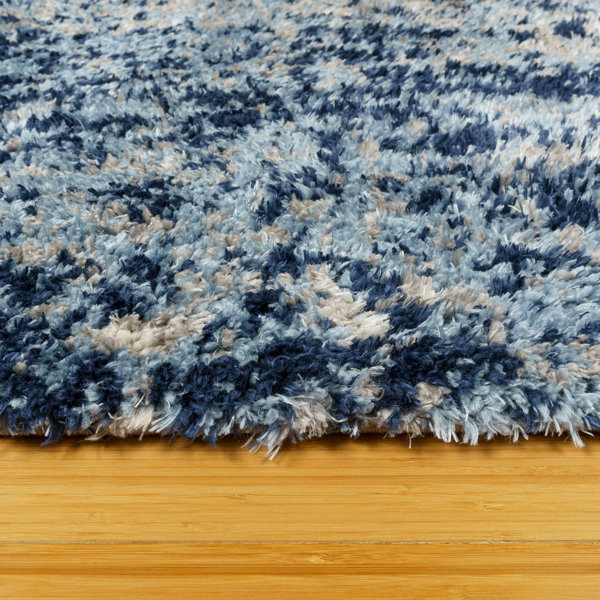 Gertmenian Thayer Halsbury Modern Abstract Navy Shag Area Rug & Reviews